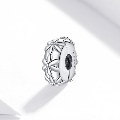 925 Sterling Silver Flower Bead Bracelet / Necklace Accessory Set