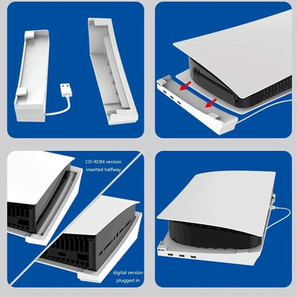 4-port Usb Hub Base for Ps5 Horizontal Stand