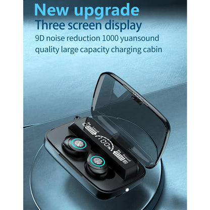 Waterproof Wireless Bluetooth Earphones with Touch Screen and Charging Box