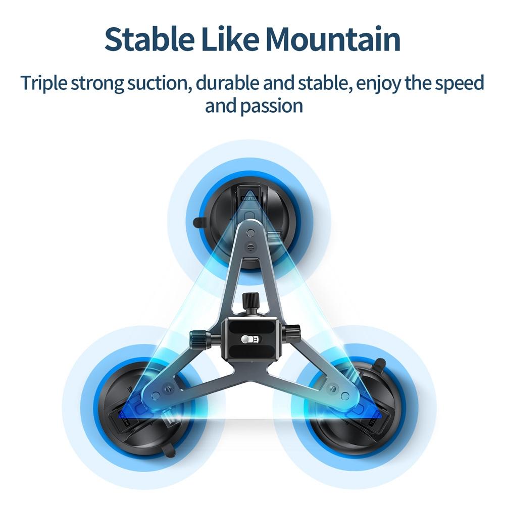 Car Mount For Action Camera With Suction Cup