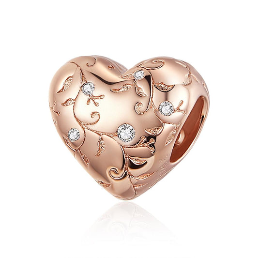 925 Sterling Silver Retro Rose Gold Beaded Bracelet Accessory