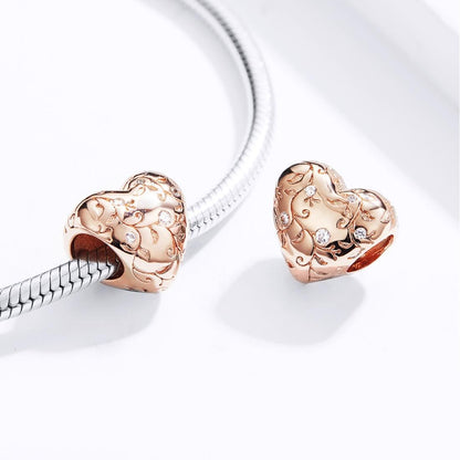 925 Sterling Silver Retro Rose Gold Beaded Bracelet Accessory