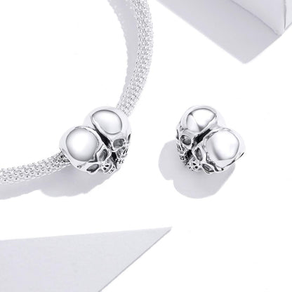 925 Sterling Silver Skull Beads For Diy Bracelets & Necklaces