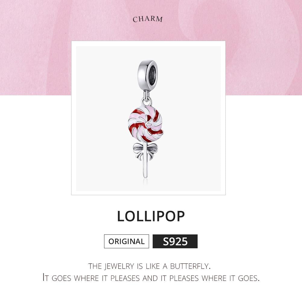 925 Sterling Silver Colorful Lollipop Pendant