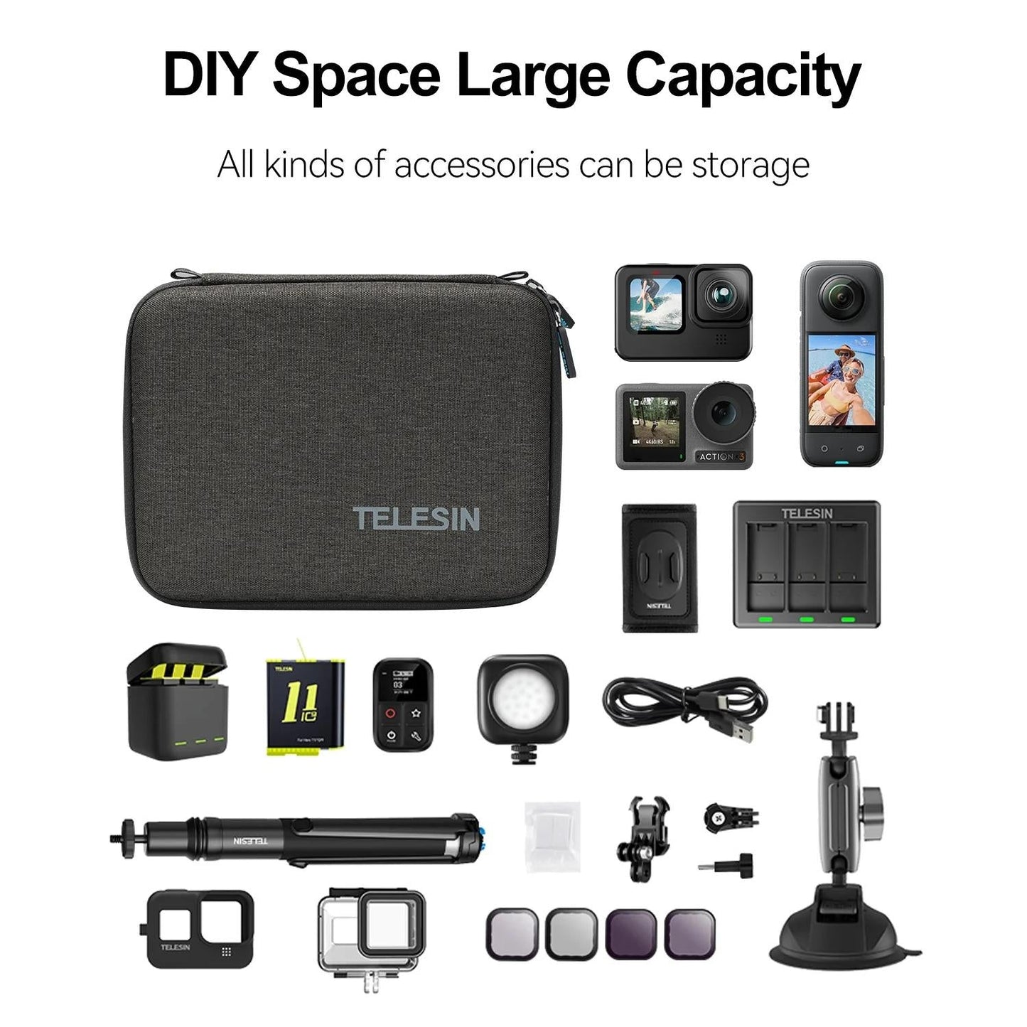 Universal Sports Camera Storage Bag - Medium Size