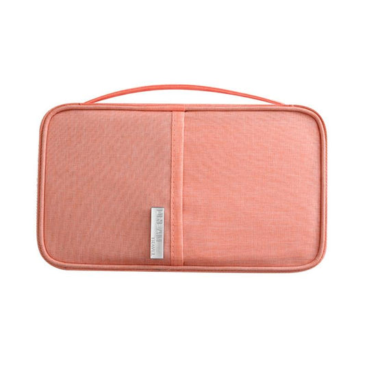 Waterproof Travel Document Bag Black Large - Orange Pink Small