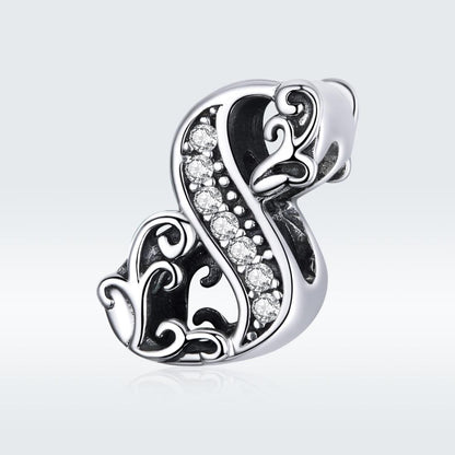 925 Sterling Silver Relief Number Series 0 9 Beads For Diy Bracelets And Necklaces Style - 8