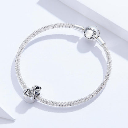 925 Sterling Silver Relief Number Series 0 9 Beads For Diy Bracelets And Necklaces Style - 8