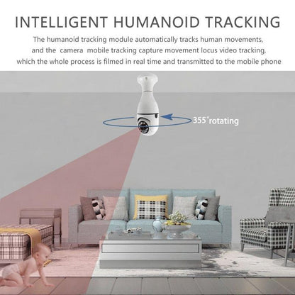 Smart Wifi Bulb Camera With Night Vision & Motion Detection - 3Mp Hd