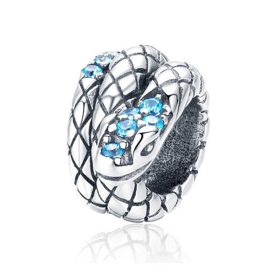 925 Sterling Silver Retro Snake Beaded Diy Bracelet
