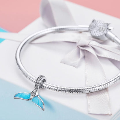 925 Sterling Silver Ocean Fishtail Pendant Necklace