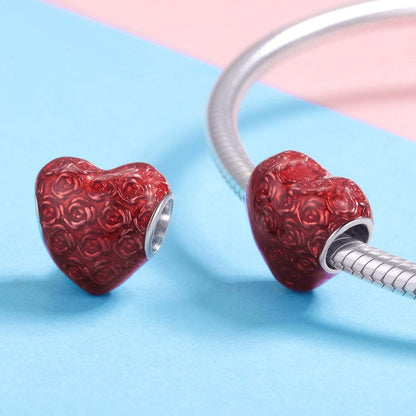 925 Sterling Silver Red Love Diy Bracelet Necklace Beads