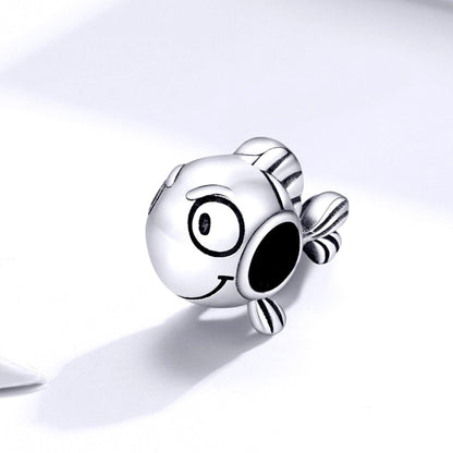 925 Sterling Silver Simple Fish Bead Bracelet / Necklace Accessory