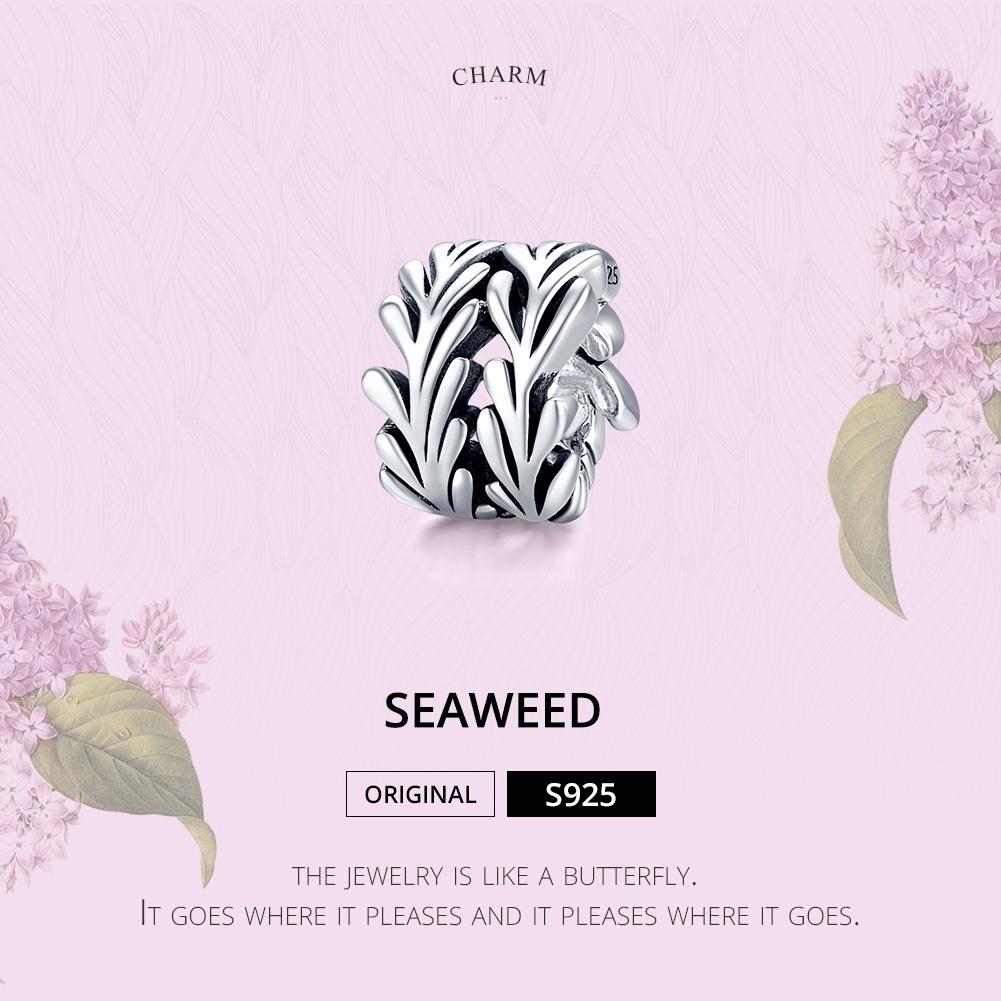 925 Sterling Silver Simple Seaweed Bead Bracelet / Necklace Set