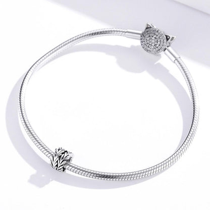 925 Sterling Silver Simple Seaweed Bead Bracelet / Necklace Set