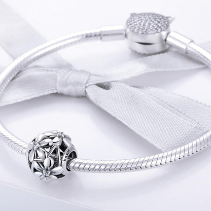 925 Sterling Silver Flower Shaped Beads For Diy Bracelets