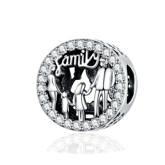 925 Sterling Silver Family Charm Bracelet Beads