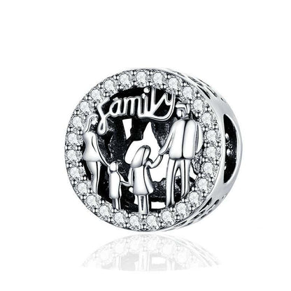 925 Sterling Silver Family Charm Bracelet Beads
