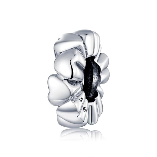 925 Sterling Silver Heart Beads For Diy Bracelets & Necklaces