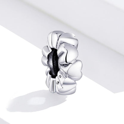 925 Sterling Silver Heart Beads For Diy Bracelets & Necklaces