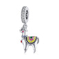 925 Sterling Silver Adorable Alpaca Pendant For Diy Bracelets & Necklaces