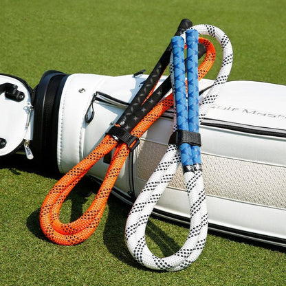 Golf Power Rope Swing For Rhythmic Training - Indoor / Outdoor Exerciser - White Blue
