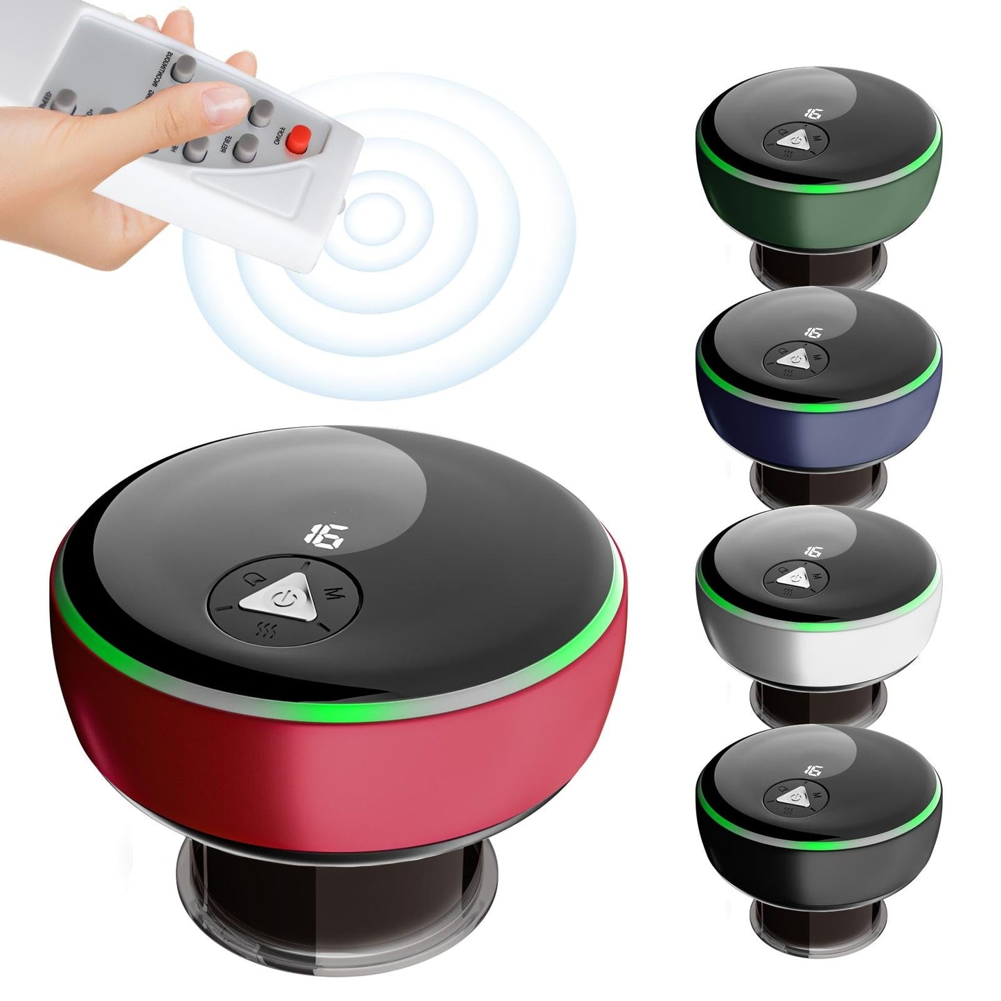 Smart Cupper With Light: Electric Heated Scraping Massage Tool - Black