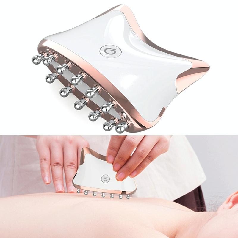 Colour Light Meridian Dredging Massager Sm-2102 - White Gold