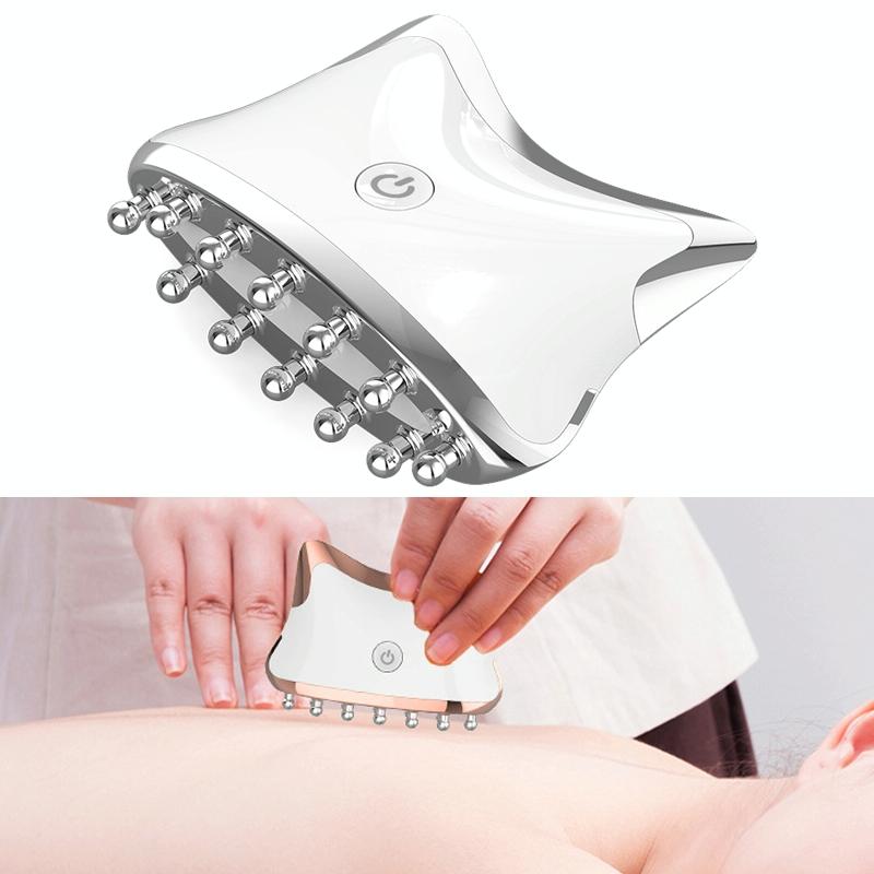 Colour Light Meridian Dredging Massager Sm-2102 - White Gold