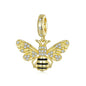 925 Sterling Silver Gold Plated Bee Bracelet Pendant