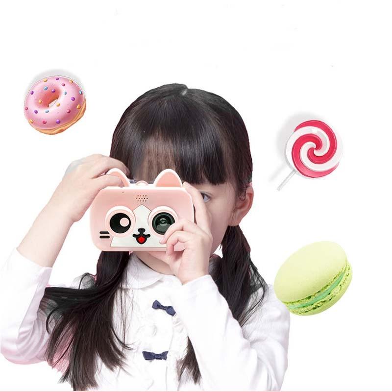 2.0 Hd Screen Wifi Children's Digital Camera with 12mp Cartoon Design and Fun Photography - 2 Screen Wifi Cartoon Design Fun Photography - Pink