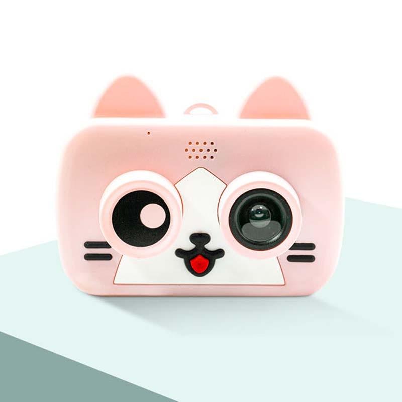 2.0 Hd Screen Wifi Children's Digital Camera with 12mp Cartoon Design and Fun Photography - 2 Screen Wifi Cartoon Design Fun Photography - Pink