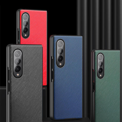 Foldable Cross Pattern Phone Case for Samsung Galaxy z Fold 4 / 5g - Foldable Design - Green