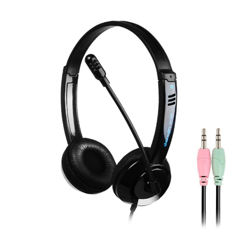 Head-Mounted Children'S Learning Headset With Mic 1.8M Cable 3.5Mm - White