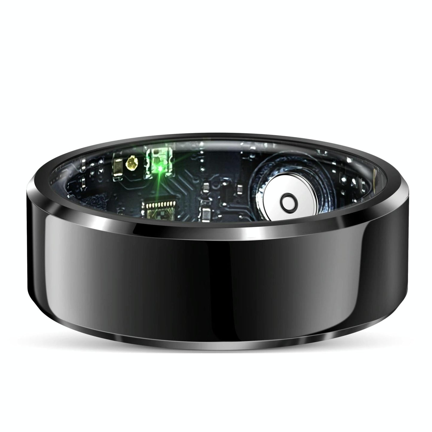 Smart Ring With Heart Rate Blood Oxygen And Sleep Monitoring - R6 Size 8 - Black