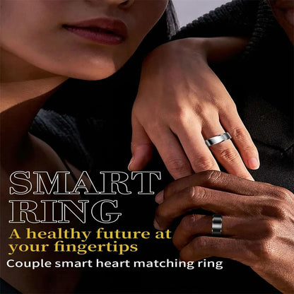 Smart Ring With Heart Rate Blood Oxygen And Sleep Monitoring - R6 Size 8 - Black