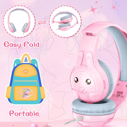 Kids Wired Over-Ear Earphone With Mic 1.5M - Blue