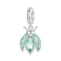925 Sterling Silver Platinum Plated Ladybug Diy Beads