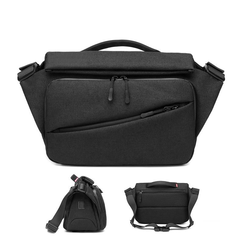 Waterproof Men Messenger Bag With Usb Charging Port Multifunctional Design - Dark Blue