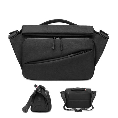 Waterproof Men Messenger Bag With Usb Charging Port Multifunctional Design - Dark Blue