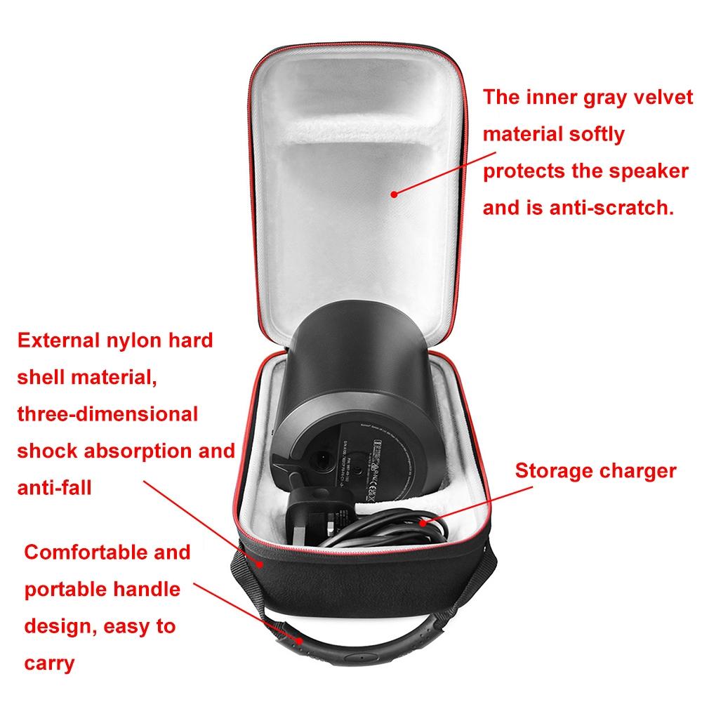 Shock-Absorbing Protective Bag For Sonos Era100 Speaker - Black