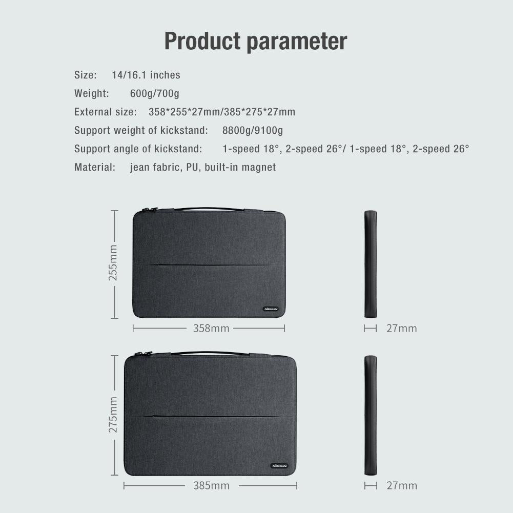 14.0 Inch Commuter Laptop Sleeve - Multifunctional - Dark Gray