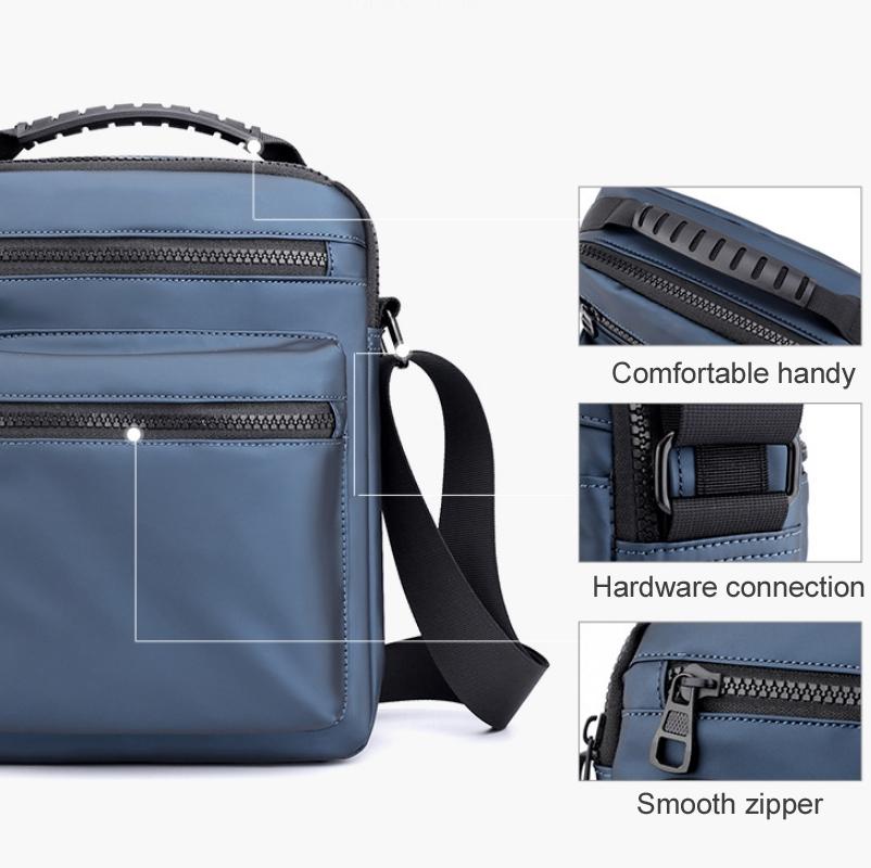 Men Oxford Cloth Crossbody Chest Bag Sporty And Versatile - Navy Blue