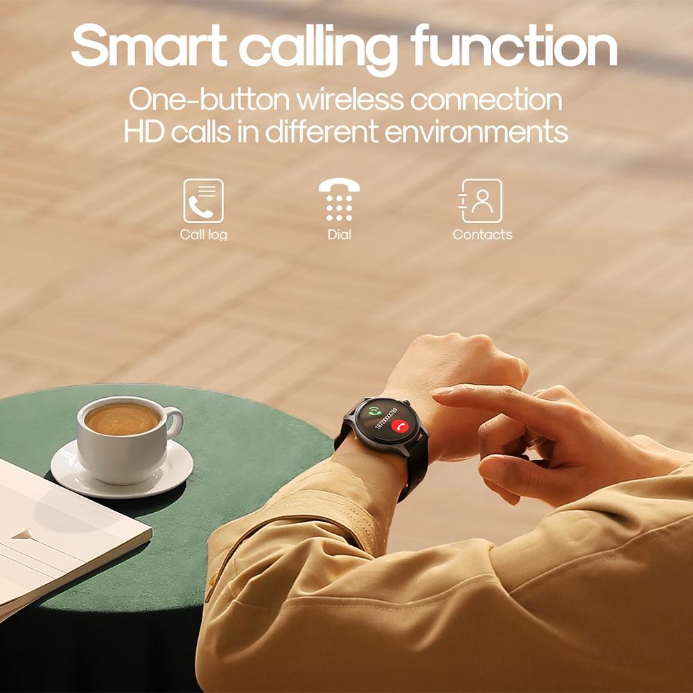 1.28 Inch Ip68 Waterproof Smart Watch Support Make / Answer Call & Heart Rate Monitoring Dark Grey
