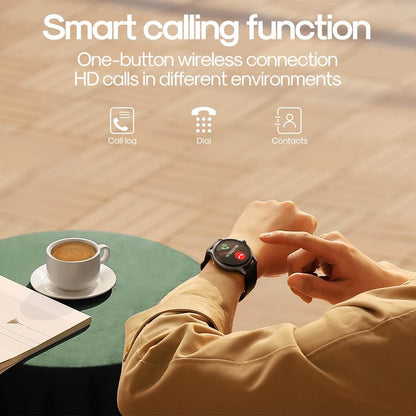 1.28 Inch Ip68 Waterproof Smart Watch Support Make / Answer Call & Heart Rate Monitoring Dark Grey