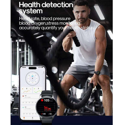 1.28 Inch Ip68 Waterproof Smart Watch Support Make / Answer Call & Heart Rate Monitoring Dark Grey