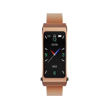 Smart Bracelet With Sleep And Oxygen Monitoring - Tft Display - Black