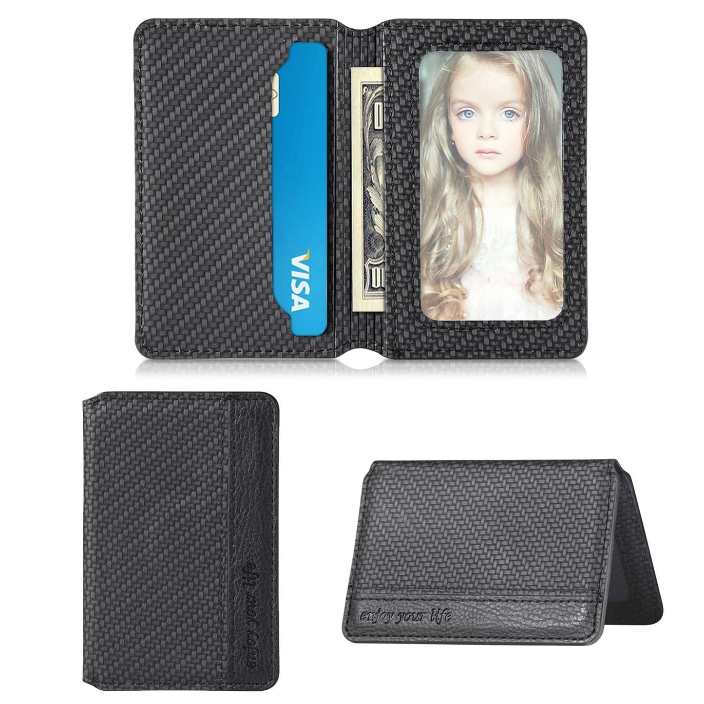Universal Phone Card Holder With Bracket Multifunctional - Black