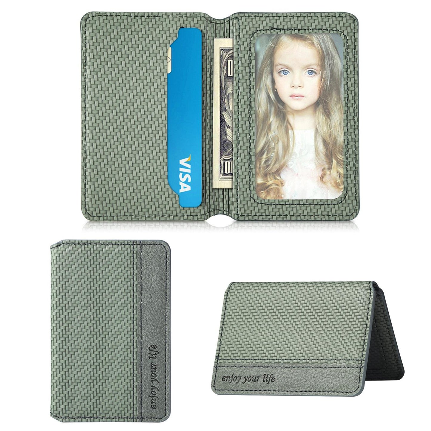 Universal Phone Card Holder With Bracket Multifunctional - Black