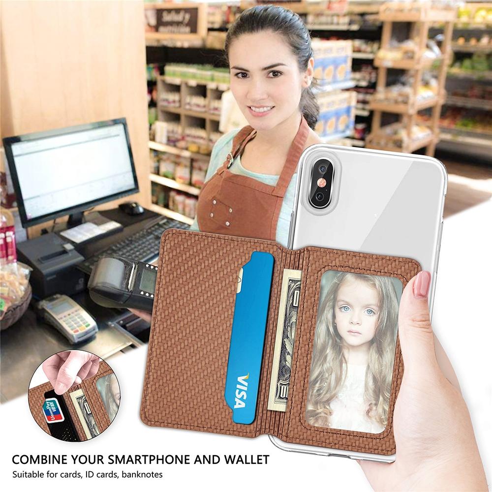Universal Phone Card Holder With Bracket Multifunctional - Black